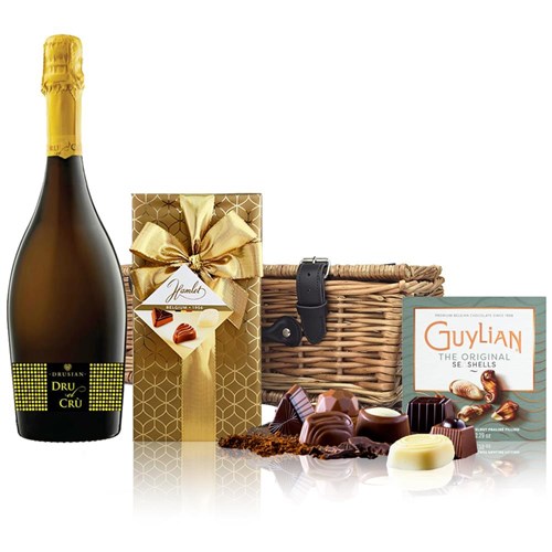 Drusian Spumante Dru el Cru Prosecco And Chocolates Hamper